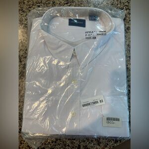 Men’s Big and Tall Harbor Bay White Co-Pilot Sport Shirt